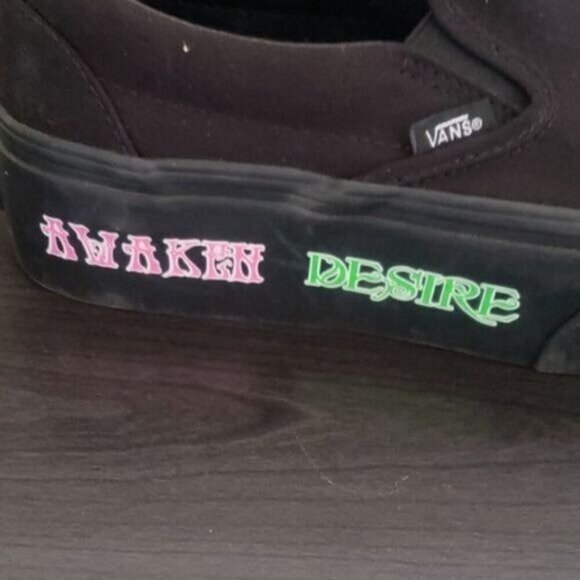 New Vans Classic Slip Womens Platform Shoes Size 6.5 Butterfly Glow in The Dark - Picture 6 of 11